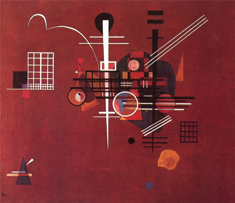 Dull Red 1927 Wassily Kandinsky Abstract Oil Painting